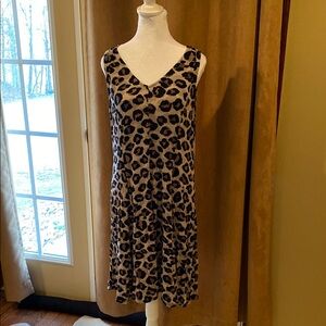 Leopard Print Sleeveless Dress